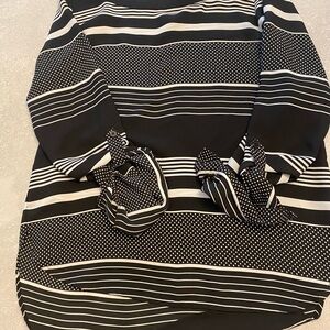 LOFT Monochrome Striped Top